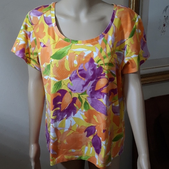 Chico's Tops - Chico's, cotton floral top Chico's Tops - Chico's, cotton floral top